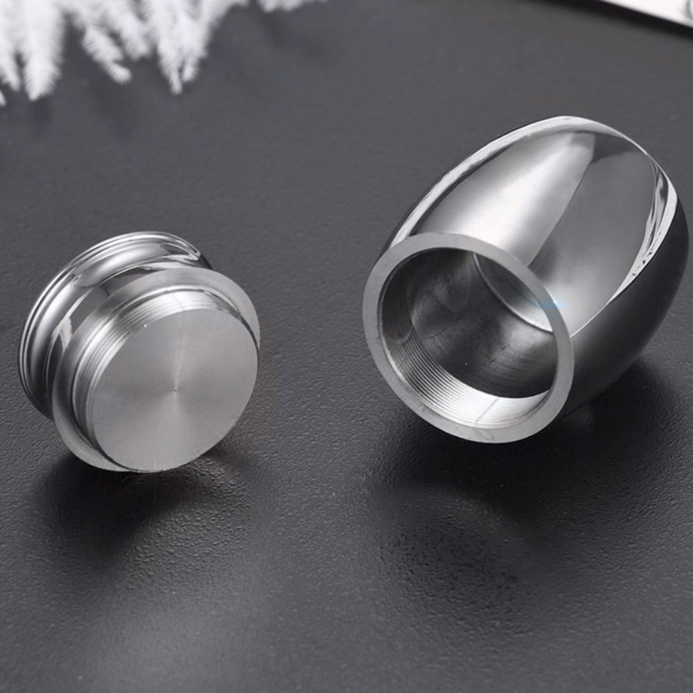 Cremation Memorial Sleek Silver Urn - Picture 4 of 5